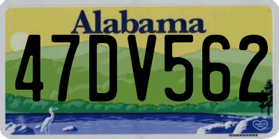 AL license plate 47DV562