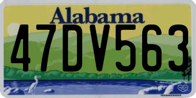 AL license plate 47DV563