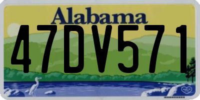 AL license plate 47DV571