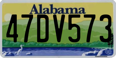 AL license plate 47DV573