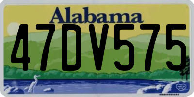 AL license plate 47DV575