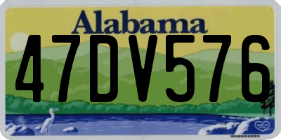 AL license plate 47DV576