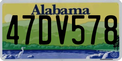 AL license plate 47DV578