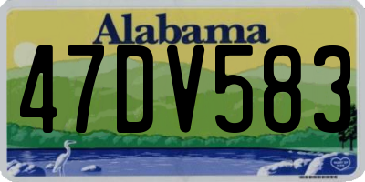 AL license plate 47DV583