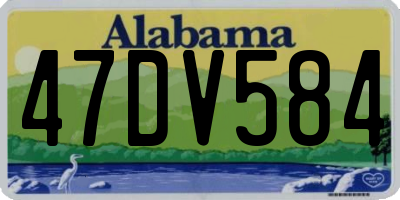 AL license plate 47DV584