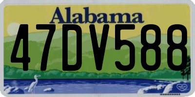 AL license plate 47DV588