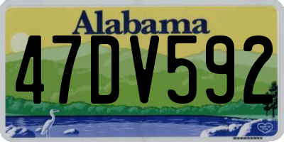AL license plate 47DV592