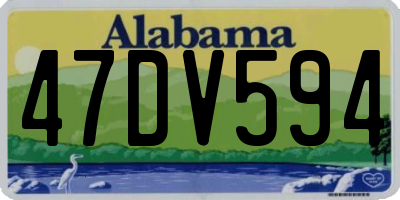 AL license plate 47DV594