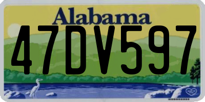 AL license plate 47DV597