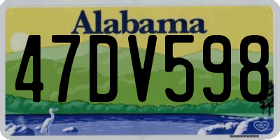 AL license plate 47DV598