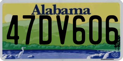 AL license plate 47DV606