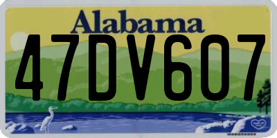 AL license plate 47DV607