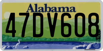 AL license plate 47DV608