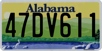 AL license plate 47DV611