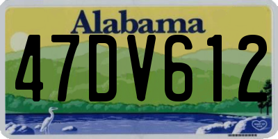 AL license plate 47DV612