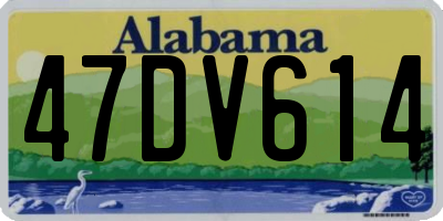 AL license plate 47DV614