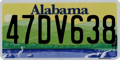 AL license plate 47DV638