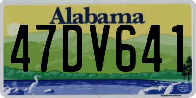 AL license plate 47DV641