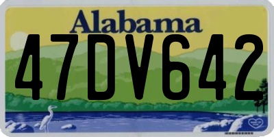 AL license plate 47DV642