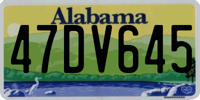 AL license plate 47DV645