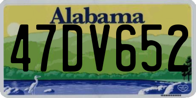 AL license plate 47DV652