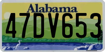 AL license plate 47DV653