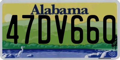 AL license plate 47DV660