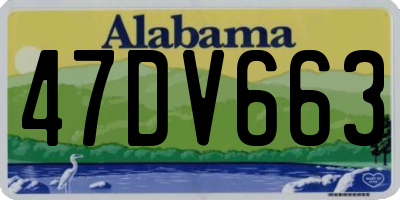AL license plate 47DV663