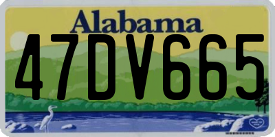 AL license plate 47DV665