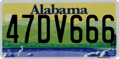 AL license plate 47DV666