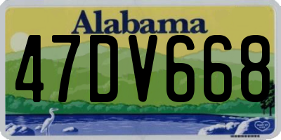 AL license plate 47DV668