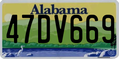 AL license plate 47DV669