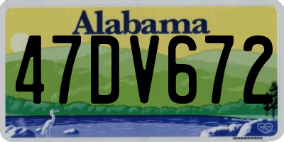AL license plate 47DV672