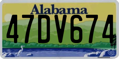 AL license plate 47DV674