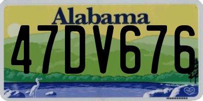 AL license plate 47DV676