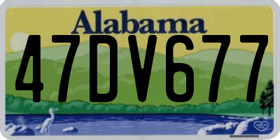 AL license plate 47DV677