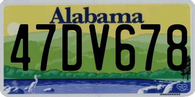 AL license plate 47DV678