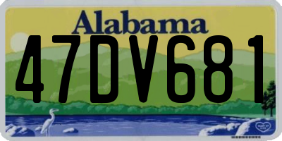 AL license plate 47DV681