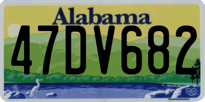 AL license plate 47DV682