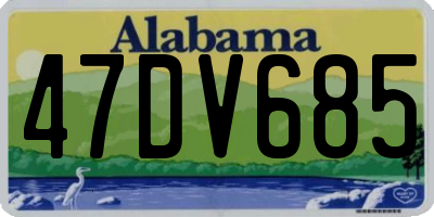 AL license plate 47DV685