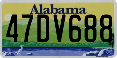 AL license plate 47DV688