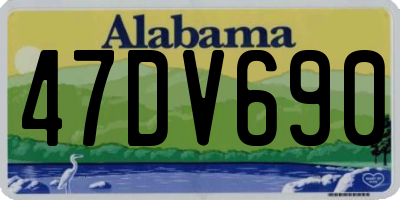 AL license plate 47DV690