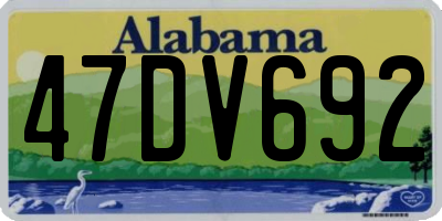 AL license plate 47DV692