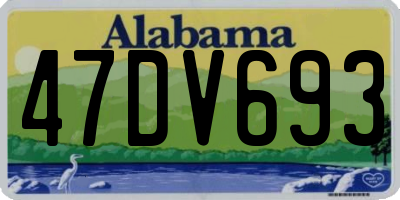 AL license plate 47DV693
