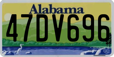 AL license plate 47DV696