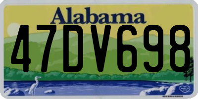 AL license plate 47DV698