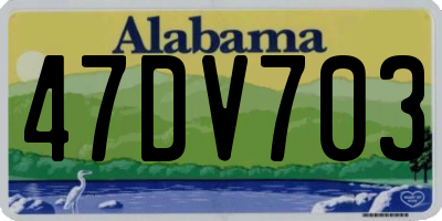 AL license plate 47DV703