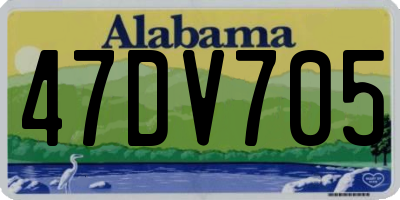 AL license plate 47DV705