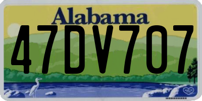 AL license plate 47DV707
