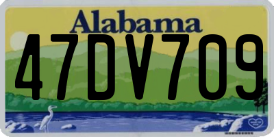 AL license plate 47DV709